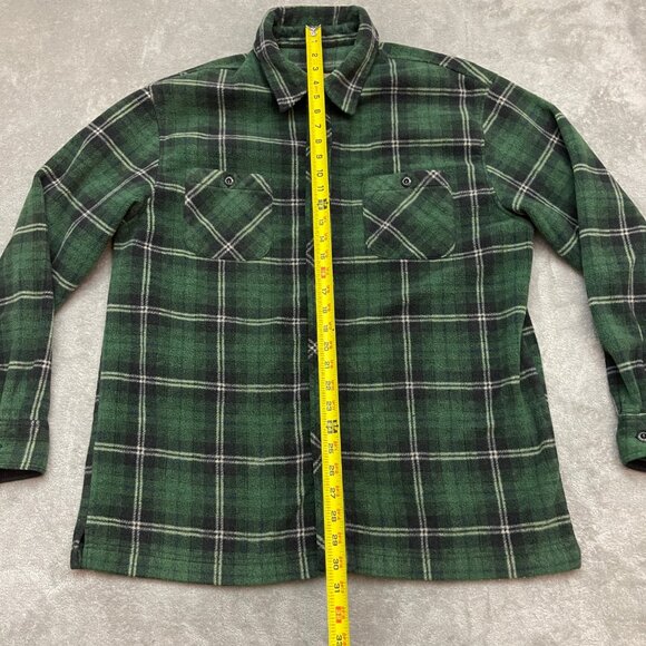 Vintage Irish Setter Red Wings Men XL Green Plaid Heavy Flannel Shirt - Picture 4 of 8